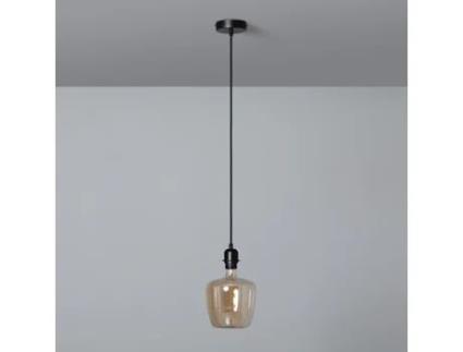 Candeeiro de Teto LEDKIA com Cabo Têxtil Preto Preto (150x10 cm)