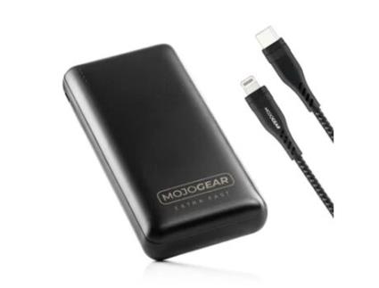 Conjunto de Carregamento Rápido MOJOGEAR Iphone: Banco de Potência de 20.000 Mah Cabo