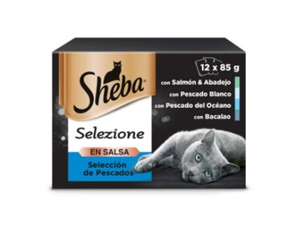 Peixe Alimentação Húmida de Gato Seleção em Molho Multipack 12X85G SHEBA