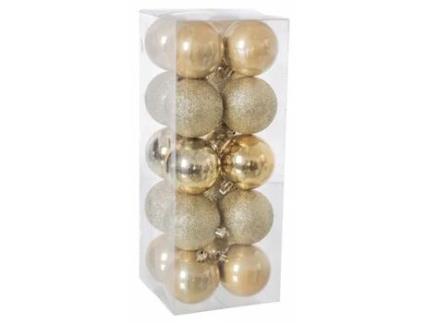 Bolas de Natal Dourado Plástico 6 x 6 x 6 cm (20 Peças) (20 Unidades)