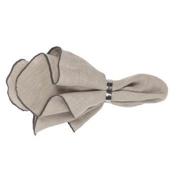 Guardanapo de mesa GRACIE  Castanho Disponível em tamanho para senhora. 45x45 cm.Casa >Guardanapo de mesa