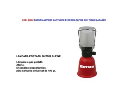 Butsir lampara cartucho b190 mod.alpine con piezo laca0017