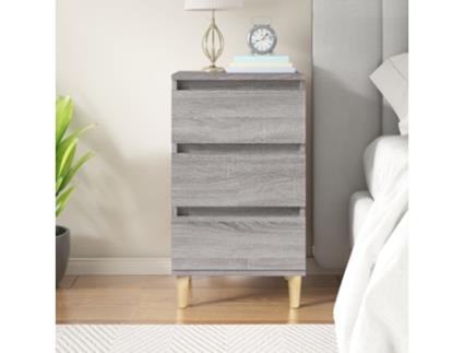 MAISON EXCLUSIVE Mesa de Cabeceira 40X35X70 cm Derivados Madeira Cinza Sonoma