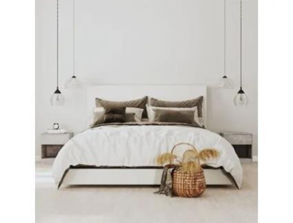 MAISON EXCLUSIVE Mesas de Cabeceira com Gaveta 2 Pcs Cinzento Cimento