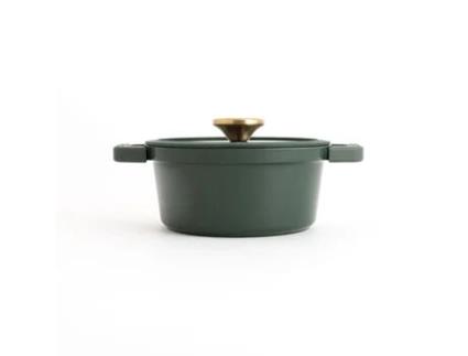 Caçarola com Tampa BIDASOA Tiara Alumínio Fundido Verde 20 Cm