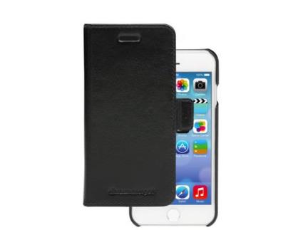 Capa Fólio para iPhone 8 DBRAMANTE1928 Pele Preto