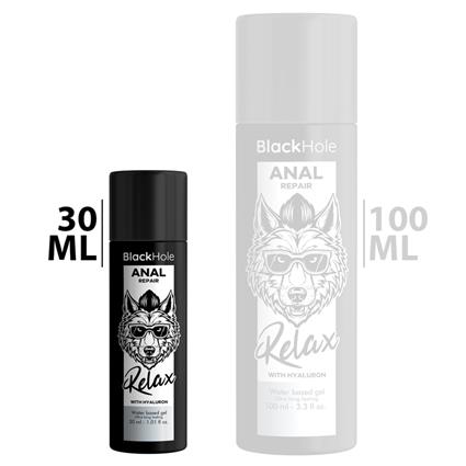 BLACK HOLE? - REPARO ANAL RELAX À BASE DE ÁGUA COM HIALURON 30 ML