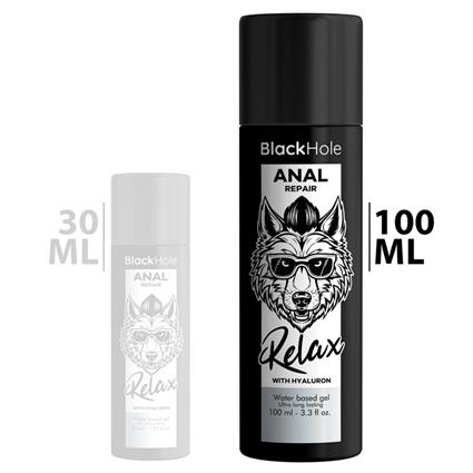 BLACK HOLE? - REPARO ANAL RELAX À BASE DE ÁGUA COM HYALURON 100 ML