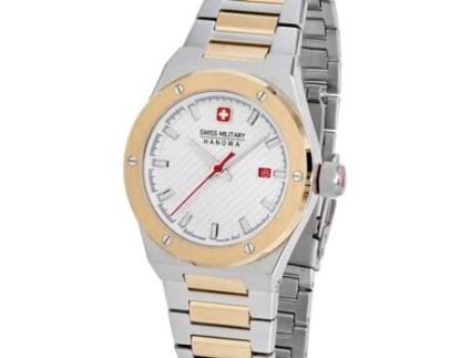 Relógio masculino ouro aço inoxidável Smwgh2101660 SWISS MILITARY HANOWA