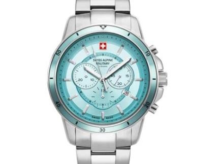 Relógio masculino prata aço inoxidável 7089.9131 SWISS ALPINE MILITARY