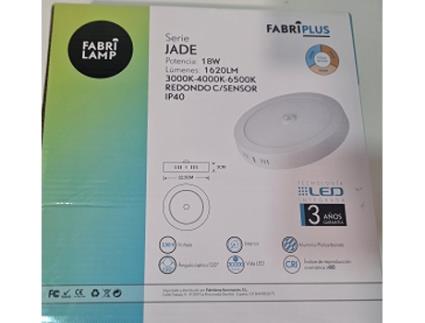 Candeeiro Redondo Saliente Led 18W com Sensor Movimento Ip40