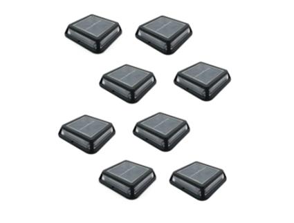 Conjunto de Duas Balizas Solares D12Cm 8X Quadry LUMISKY