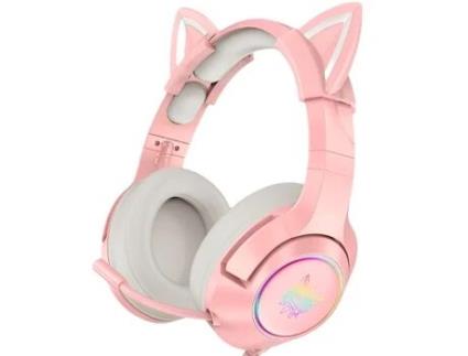 Auscultadores Bluetooth JLTRUM K9 (Over Ear - Microfone - Rosa)