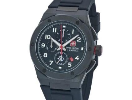 Relógio masculino silicone preto Smwgo2102030 SWISS MILITARY HANOWA