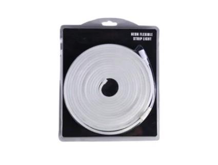 Neon Led Flexível 12V 5 Metros 6X12Mm 120 Leds/M. Cor Cool Branco 6000K. Corte a Cada 2,5 Centímetros JANDEI