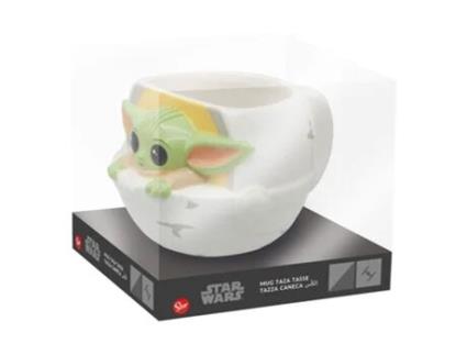 Caneca Cerâmica 3D 385Ml Star Wars The Mandalorian: Grogu