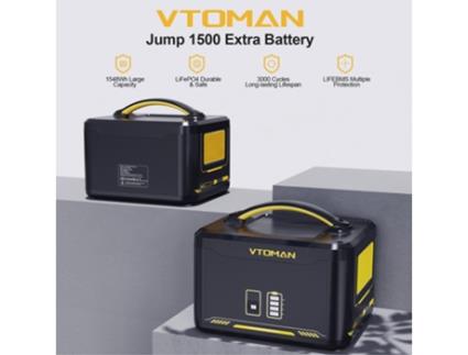 Bateria Extra VTOMAN Jump 1500 1548Wh Células Lifepo4 Compatíveis com Jump 1000 / Jump 1500X / Jump 1800 / Jump 2200