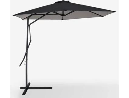 Guarda-Chuva ELIOS PARASOLS Preto de de Braço descentralizado de Aço Hexagonal Dorico Noir (3m)