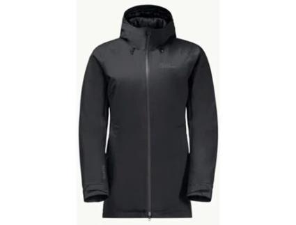 Casaco à Prova de Água de Mulher JACK WOLFSKIN Stirnberg Ins Preto (L)