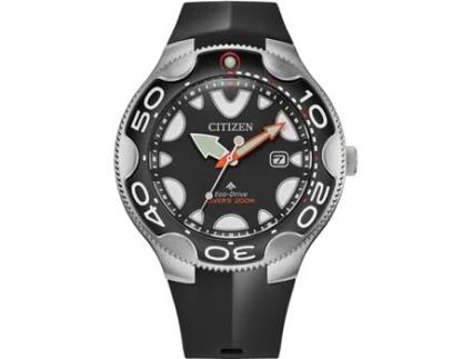Relógio masculino preto silicone Bn0230-04E CITIZEN
