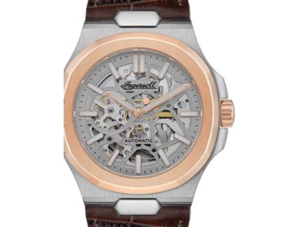 Relógio Masculino Couro Real Marrom Catalina Automático I12503 INGERSOLL