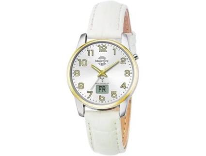 Relógio feminino couro real branco Mtla-10799-42L MASTER TIME