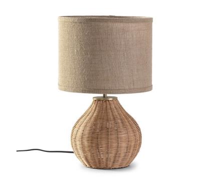 Candeeiro de mesa naoko em rattan natural
