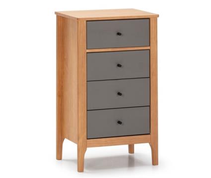 Chiffonier de cabeceira luca 4 gavetas 46