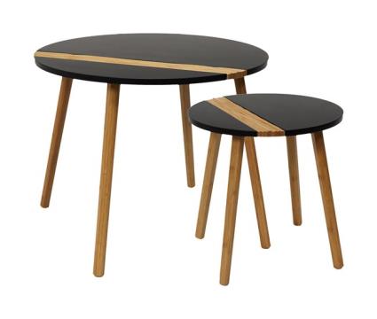 Set de duas mesas bicolores 60x40