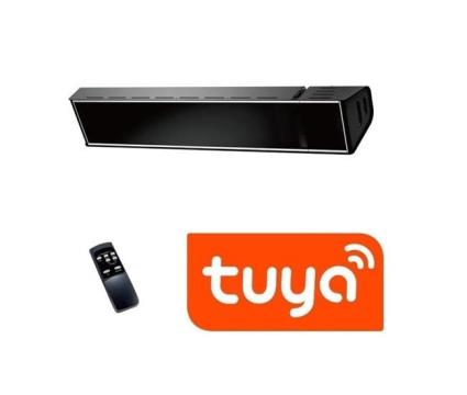 Sined warm black glass 2000 wifi aquecedor infravermelho com cristal de 2000w, preto