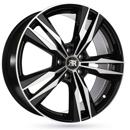 Jante de alumínio racer volt 7.5x18 5x108 et42 preto brilhante