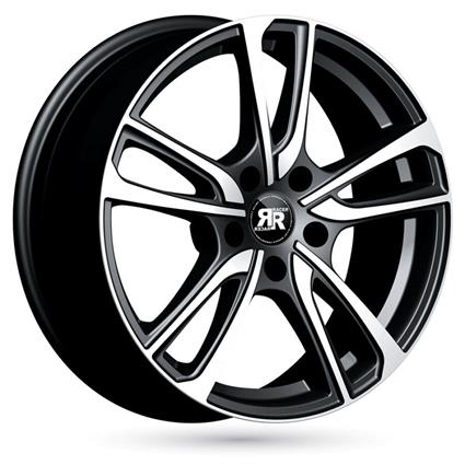 Jante de alumínio racer wave 7x17 5x108 et42 frente polida preta