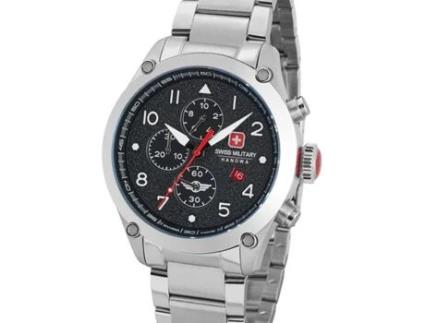 Relógio masculino prata aço inoxidável Smwgi2101501 SWISS MILITARY HANOWA
