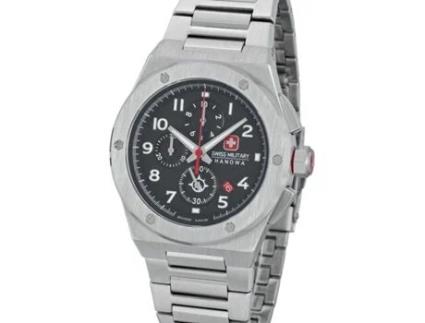 Relógio masculino prata aço inoxidável Smwgi2102001 SWISS MILITARY HANOWA