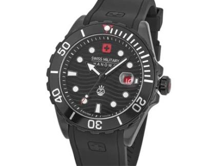 Relógio masculino silicone preto Smwgn2200330 SWISS MILITARY HANOWA