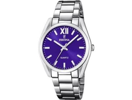 Relógio feminino prata aço inoxidável F20622/A FESTINA