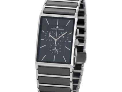 Relógio Masculino Cerâmica Preta York 1-1900A JACQUES LEMANS
