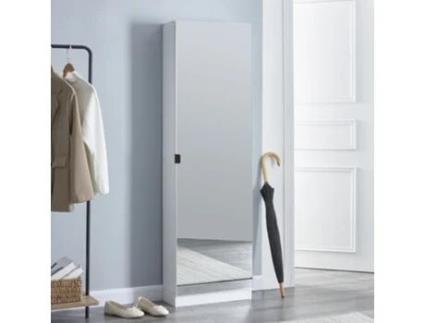 Zapatero Meura com 5 sacos para aglomerado e sapatos têxteis 160 x 48 x 20 cm branco [EN.CASA]