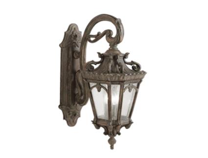 Luz de Parede Ao Ar Livre KICHLER Kl-Tournai2-Xl Alumínio Fundido Vidro Semeado E14 3 Lâmpadas