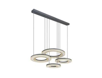Suspensão Linear Globo Iluminação Blasius Metal Black Led