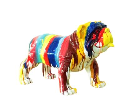 Figura Bulldog Gregor 61X32X38 Cm Multicolor