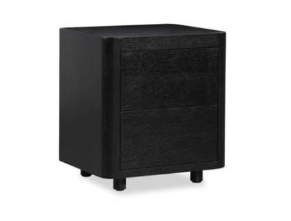 Fresno Gante 55X55X50 Cm Mesa De Cabeceira De Madeira Com 2 Gavetas