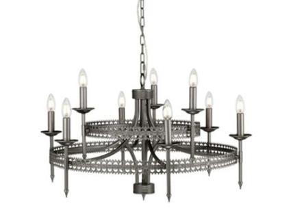 Candelabro ELSTEAD LIGHTING Crown9 Crown Steel E14 9 Bulbos