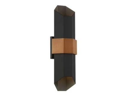 QUOIZEL Led de Luz Ao Ar Livre Qz-Chasm-L-Bkw Alumínio Do Chasm Led de Vidro 2 Lâmpadas