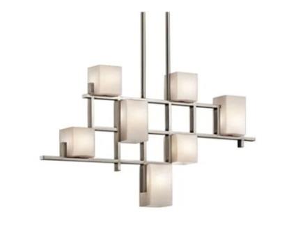 Lustre KICHLER Kl-City-Light7B Aço Leve Da Cidade G9 7 Lâmpadas