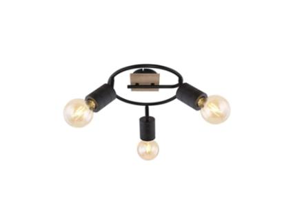 Iluminação Globo Pingente Josella Wood Brown E27 3 Lâmpadas