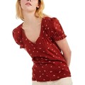 T-Shirt mangas curtas -  Castanho Disponível em tamanho para senhora. EU S,EU M,EU L.Mulher > Roupas > Camiseta