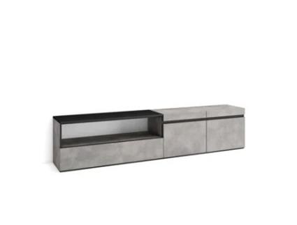 Móvel de Tv 200X45X35cm para Televisores Até 80 Estante para Tv Cimento SKRAUT HOME