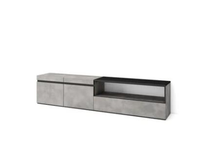 Móvel de Tv 200X45X35cm para Televisores Até 80 Estante para Tv Cimento SKRAUT HOME