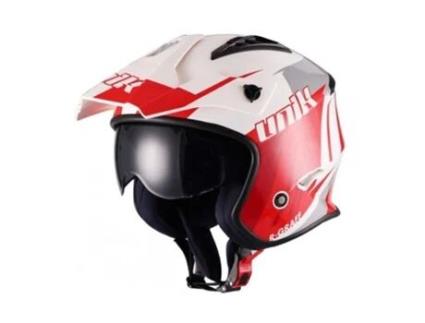 Capacete UNIK Ct-07 R-Graff - Vermelho Branco - XS